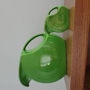 Fiesta Set Matching Pitchers 7" Large + 3" Small Beautiful Basil Green